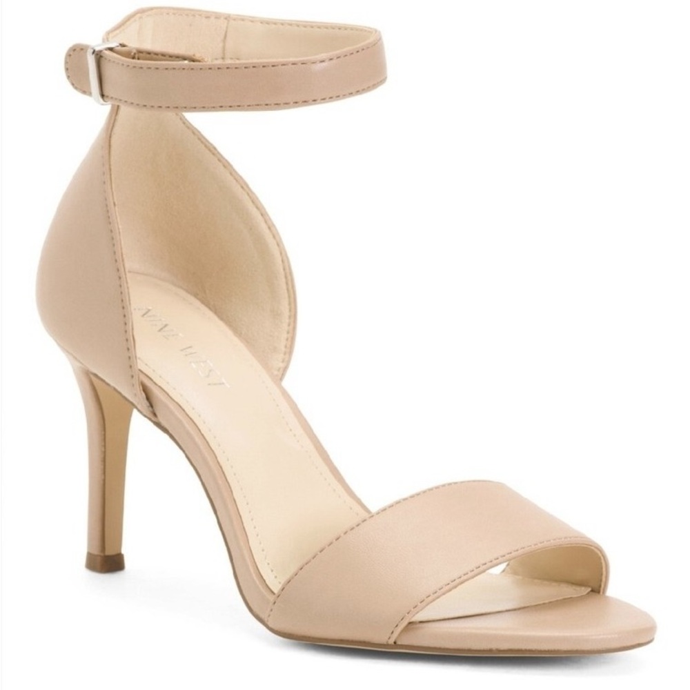 Nine West Ankle Strap Beige Heel